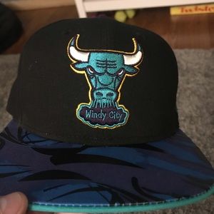 Bulls SnapBack matches aqua 8s